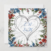 美しい、エレガントで遊び心のあるウェディングテーマの装飾 セーブザデート (裏面)