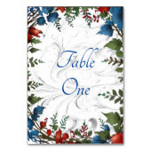 美しい、エレガントで遊び心のあるウェディングテーマの装飾 テーブルナンバー (正面)