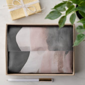 美しい エレガント 水彩 ピンク グレー アブストラクト 薄葉紙 (ギフト)