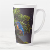 美しい·オブ·ウィルダネス-キングフィッシャーと盆栽  カフェラテマグ (右)