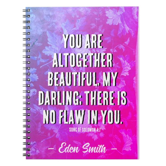 美しい – カスタム Journal Bible Verse ノートブック (正面)