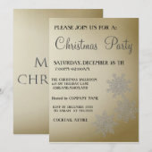 美しい、カッコいい輝く、銀色の星 招待状 (正面/裏面)