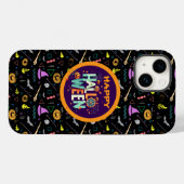 美しい カラフルで怖い ハロウィンパターン Case-Mate iPhoneケース (裏面 (横))