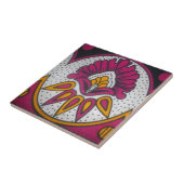 美しい カラフルな アフリカの生地 モチーフ アート プリント タイル (側面)