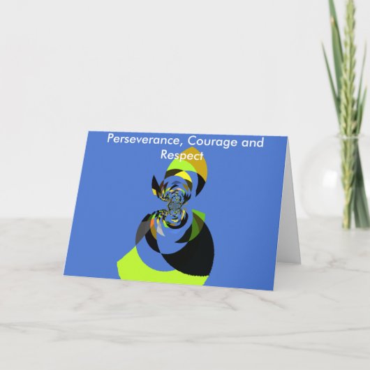 美しい カラフルな 女性のシルエット イラスト カード (正面)