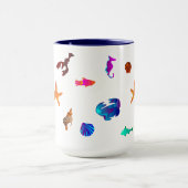 美しい&カラフルシーライフコンボマグカップ， 15オズ マグカップ (中央)