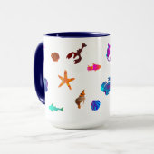 美しい&カラフルシーライフコンボマグカップ， 15オズ マグカップ (正面左)
