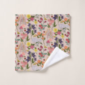 美しい,カラフルワイルドフラワー,ビー,レディーバグ バスタオルセット (ウォッシュタオル)