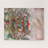 美しい,カラフル,ファンタジー回転木馬 ジグソーパズル (横)