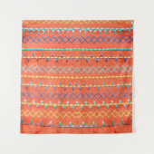 美しい、カラフル、刺しゅうされた、ヒッピースタイルパイ タペストリー (正面)