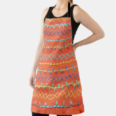 美しい,カラフル,刺繍,ヒッピースタイルパイ エプロン (インサイチュ)