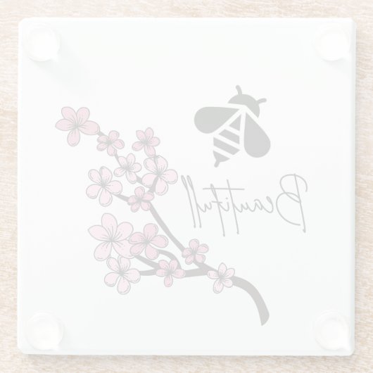 美しい ガラスコースター (裏面)