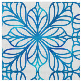 美しい&クラシック藍青と白のパターン ファブリック (クローズアップ)