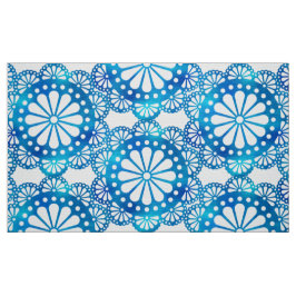 美しい&クラシック藍青と白のパターン ファブリック