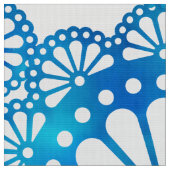 美しい&クラシック藍青と白のパターン ファブリック (クローズアップ)