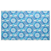 美しい&クラシック藍青と白のパターン ファブリック (ヤード)