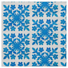 美しい&クラシック藍青と白のパターン ファブリック