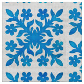 美しい&クラシック藍青と白のパターン ファブリック (クローズアップ)