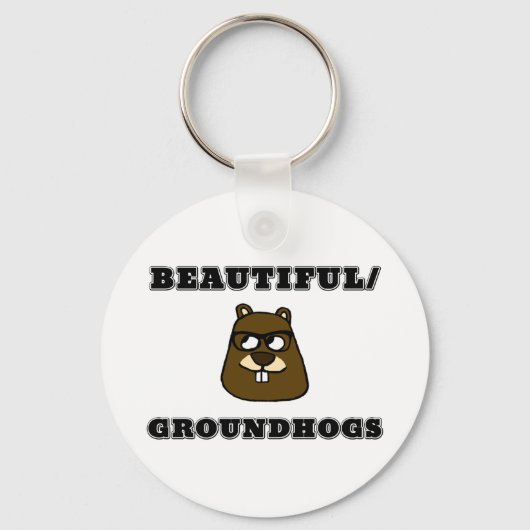美しい/グラウンドホグ キーホルダー (正面)