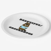 美しい/グラウンドホグ ペーパープレート (アングル)