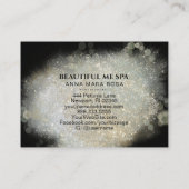 *~*美しい-グリッター金ゴールドフレームシルバーグロー 名刺 (裏面)