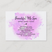 *~*美しい-グリッター金ゴールドフレームピンク光彩 名刺 (裏面)