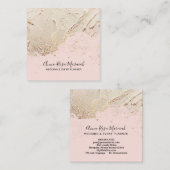 *~*美しい·ゴールド·フォイル·グリッターのピエレガントンク スクエア名刺 (正面/裏面)