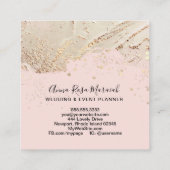 *~*美しい·ゴールド·フォイル·グリッターのピエレガントンク スクエア名刺 (裏面)