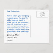 美しい、サロンまたは化粧の販売の発表 案内ポストカード (裏面)