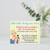 美しい、サロンまたは化粧の販売の発表 案内ポストカード (スタンド正面)