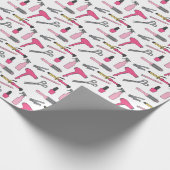 美しい、サロン、美容師、ネイルの技術 ラッピングペーパー (角)