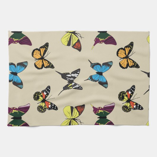 美しい&ザバタフライキッチンタオル キッチンタオル (横)