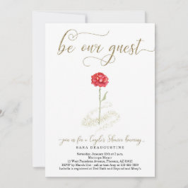 美しい&ザビーストカップルウェディングシャワー 招待状