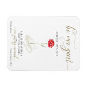 美しい&ザビーストセーブ・ザ・デート案内 マグネット (横)