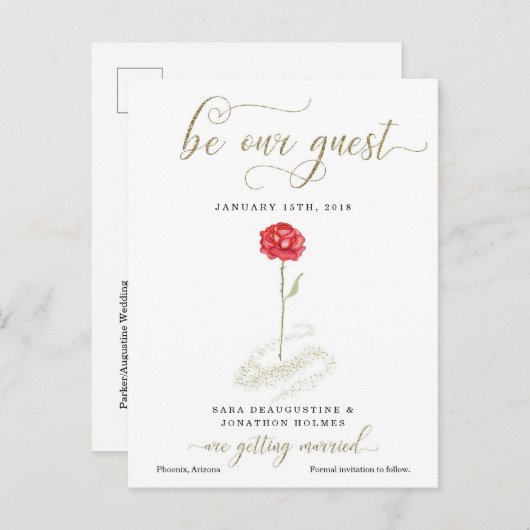 美しい&ザビーストセーブ・ザ・デート案内 案内ポストカード (正面/裏面)