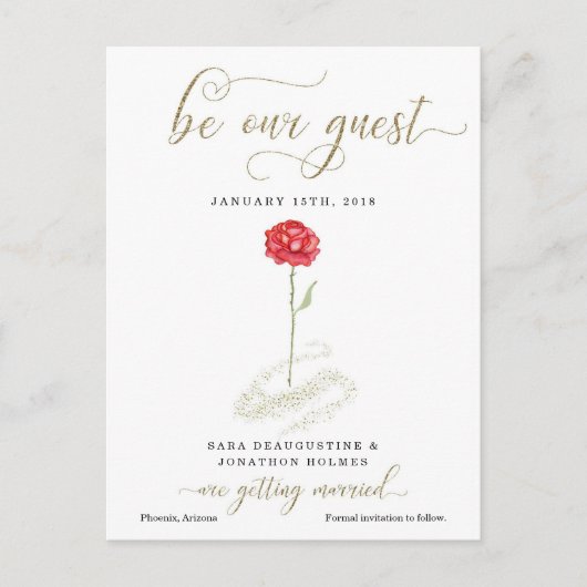 美しい&ザビーストセーブ・ザ・デート案内 案内ポストカード (正面)