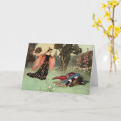 美しい&ザビーストプリンセスヴィンテージ妖精の物語 カード (黄色い花)