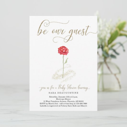 美しい&ザビーストベビーシャワー招待状 招待状 (スタンド正面)