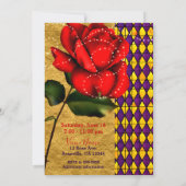 美しい&ザビーストレッドスパークルバラキンセアニラ 招待状 (裏面)