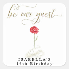 美しい&ザビースト誕生日ブライダル結婚ズ スクエアシール