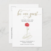 美しい&ザ・ビーストイベント保存日付 案内ポストカード (正面/裏面)