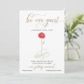 美しい&ザ・ビーストセーブ・ザ・デート案内5x7 招待状 (スタンド正面)