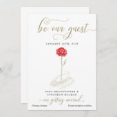 美しい&ザ・ビーストセーブ・ザ・デート案内5x7 招待状 (正面/裏面)