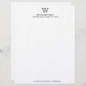 美しい、シンプル文房具 レターヘッド (正面/裏面)