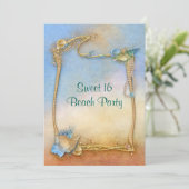 美しい、スイート16、ビーチパーティーの招待状 招待状 (スタンド正面)