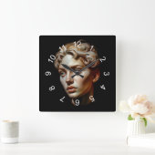 美しい スクエア壁時計 (ホーム)