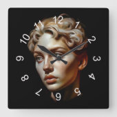 美しい スクエア壁時計 (正面)