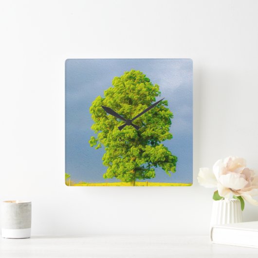 美しい スクエア壁時計 (ホーム)