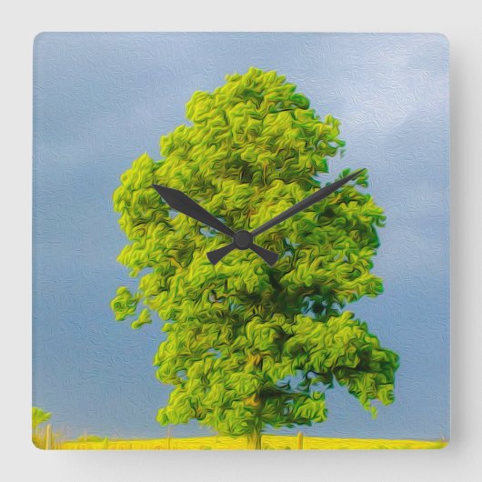 美しい スクエア壁時計 (正面)