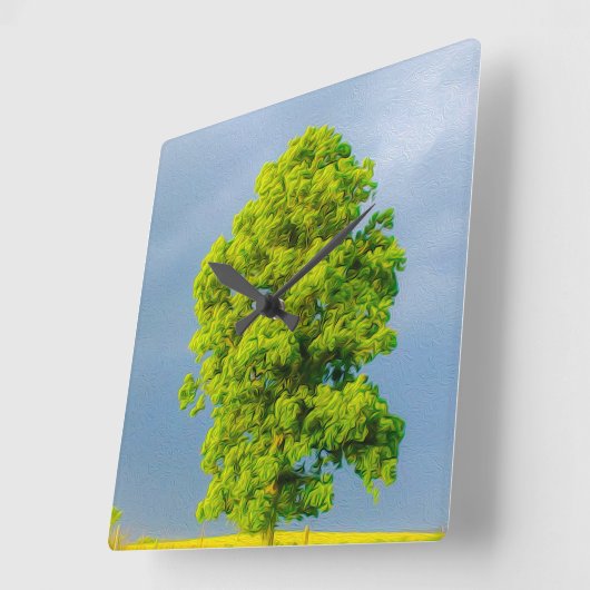 美しい スクエア壁時計 (傾斜)